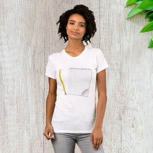 Notepad And Pencil Womens T-Shirt
