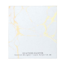 Notepad - Blue & Gold Marble