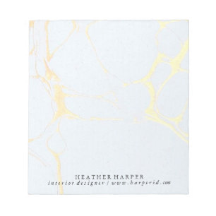 Notepad - Blue & Gold Marble