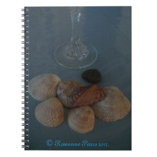 NotePad-ChampaigneAndShells© Roseanne Pears 2012. Spiral Notebook