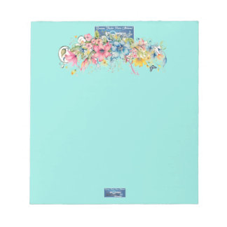 Notepad (Floral Blue-Notes2) RFPMDesigns ©️2024