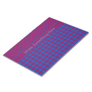 Notepad, Jotter: Plum, Blue, Polka Dots and Checks Notepad