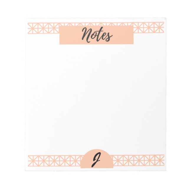 Notepad: Notes (Monogrammed) (Front)