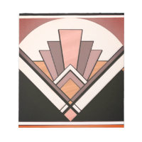 Notepad - Sangria Art Deco Fan Design