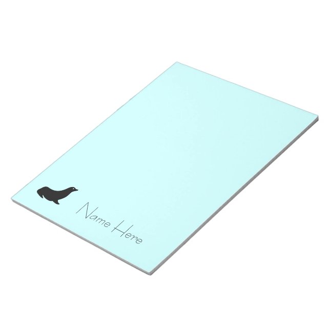 Notepad - Seal with Name on Blue (Angled)
