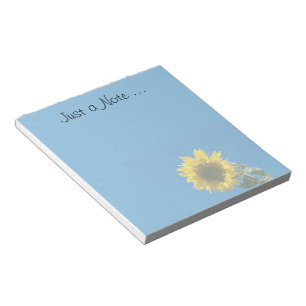 Notepad - sunflower "Just a note"