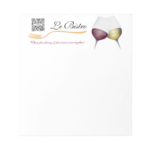 Notepad Template Fine French Cuisine (Front)