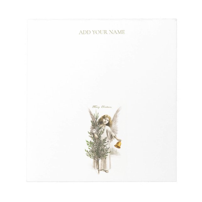 NOTEPAD : VINTAGE CHRISTMAS ANGEL (Front)