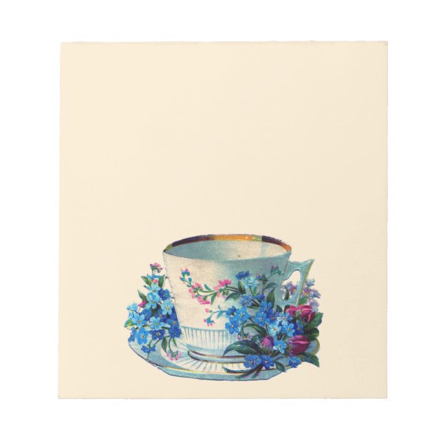 NOTEPAD : VINTAGE TEACUP  POST-IT NOTES (Front)