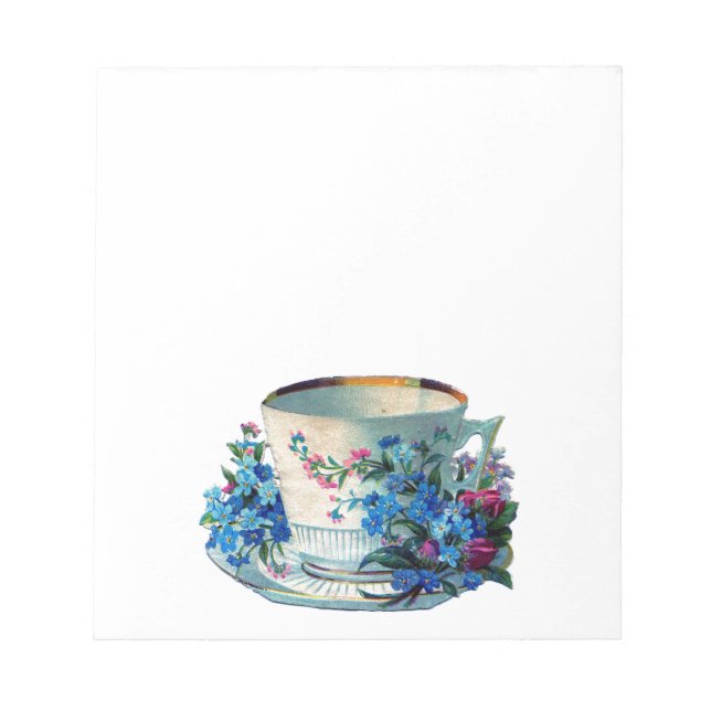 NOTEPAD : VINTAGE TEACUP  POST-IT NOTES (Front)