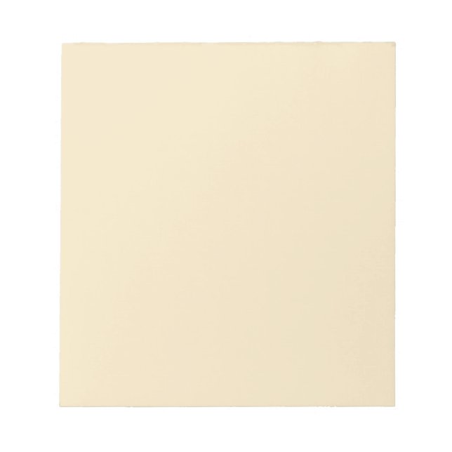 Notepad with Cream Ecru Beige Background (Front)