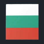 Notepad with Flag of Bulgaria<br><div class="desc">Add a touch of Bulgarian pride to your stationery collection with our exclusive notepad featuring the flag of Bulgaria! Crafted with meticulous attention to detail, this notepad is more than just a practical item; it’s a celebration of Bulgaria’s rich heritage and cultural pride. The sleek design prominently showcases the iconic...</div>
