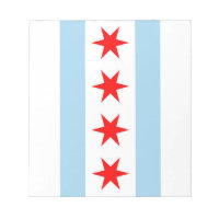 Notepad with Flag of Chicago, Illinois State