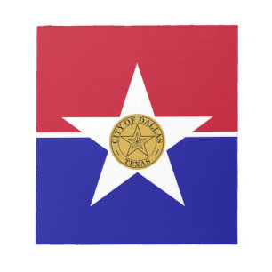 Notepad with Flag of Dallas City, USA