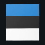 Notepad with Flag of Estonia<br><div class="desc">Bring a touch of national pride to your daily notes with this stylish notepad featuring the flag of Estonia! Perfect for jotting down reminders, to-do lists, or creative thoughts, this patriotic notepad showcases the bold and elegant blue, black, and white stripes of the Estonian flag on each page. Whether you...</div>