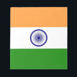 Notepad with Flag of India<br><div class="desc">Keep your thoughts organised in style with our vibrant notepad featuring the flag of India! This eye-catching notepad is perfect for jotting down notes, ideas, or reminders while showcasing your pride in Indian culture. The bold design prominently displays the colours of the Indian flag, making it a unique and meaningful...</div>