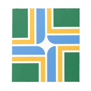 Notepad with Flag of Portland City, USA