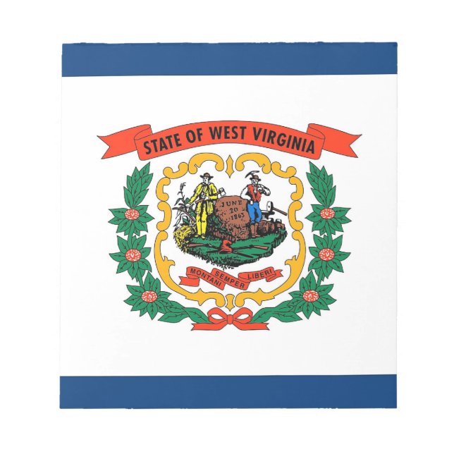 Notepad with Flag of West Virginia State (Front)