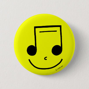 Notes 6 Cm Round Badge