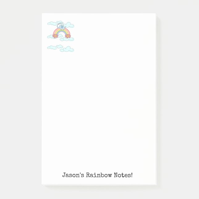 Notes Blue Elephant Clouds (Front)