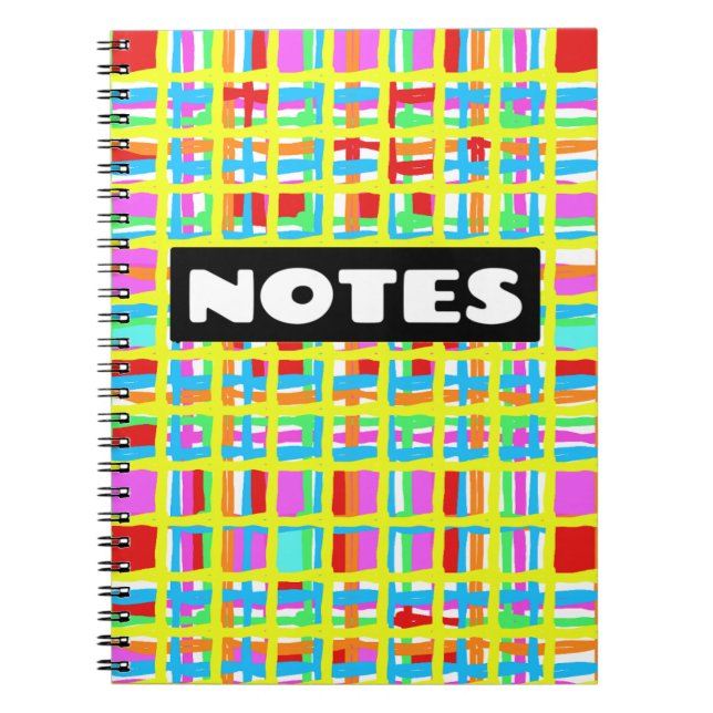 "NOTES" Colourful Notebook/Journal Notebook (Front)