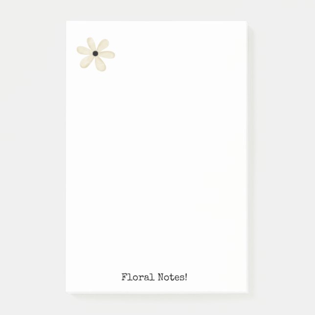 Notes Floral Beige  (Front)