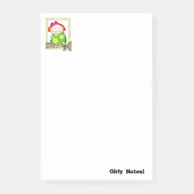 Notes Girly Flowers  (Front)