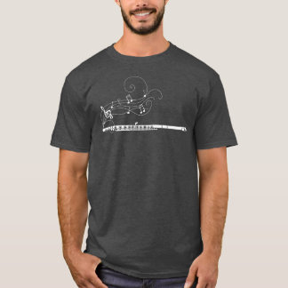 Notes Music Sheet Transverse Flute 2120 T-Shirt