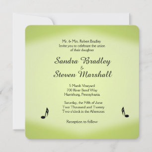 Notes Music Wedding Invitation