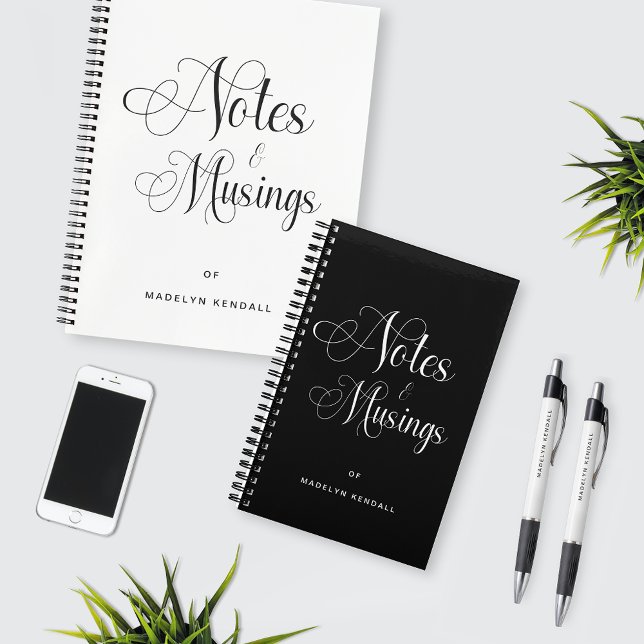 Notes & Musings Elegant Calligraphy Monogram Notebook (Creator Uploaded)