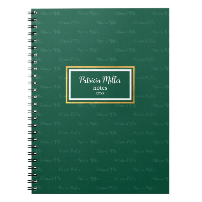 Notes on Green Notebook (Front)