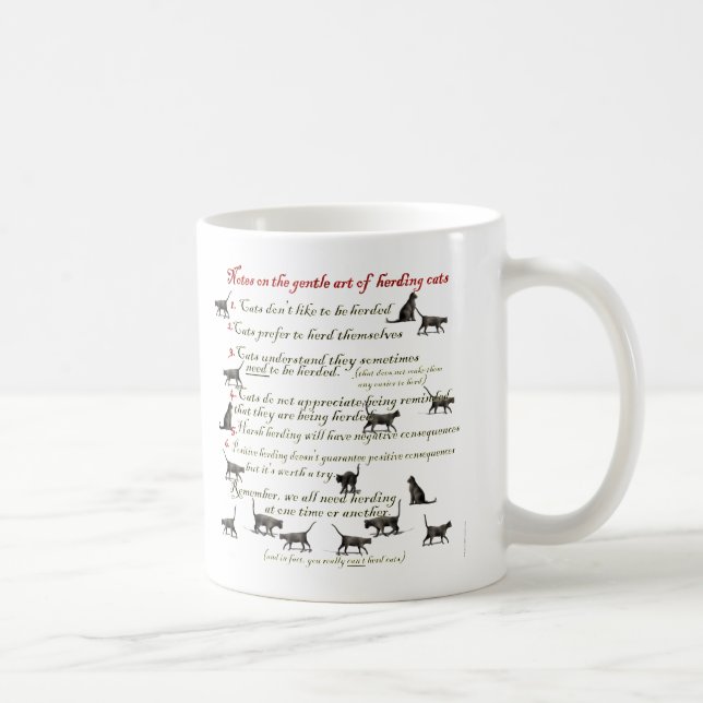 Notes on the Gentle Art of Herding Cats Coffee Mug (Right)