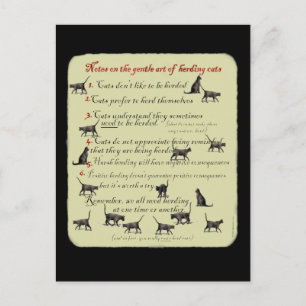Notes on the Gentle Art of Herding Cats Postcard