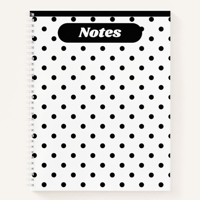 Notes - Polka Dots - Hardcover Notebook (Front)