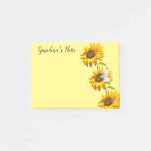 Notes Post it Notes, Sunflower Dove Floral