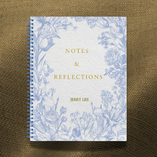 'Notes & Reflections' Personalised Botanical Notebook