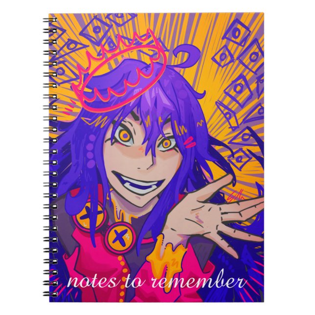 Notes to remember, happy Anime Notebook (Front)