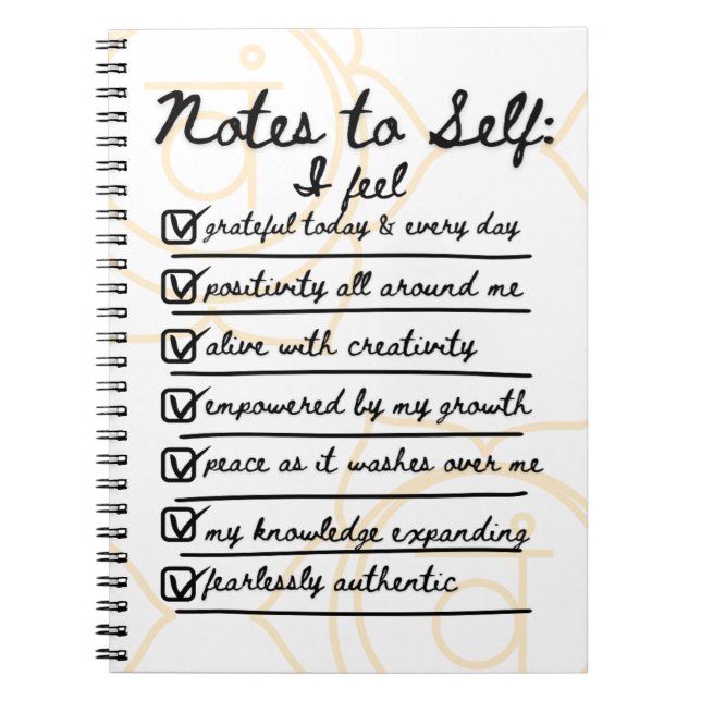 Notes to Self: Sacral Chakra Affirmations Journal (Front)
