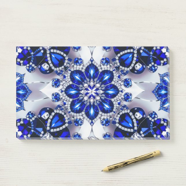 Notes with Blue White Colours (On Desk)