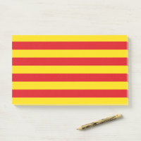 Notes with flag of Catalonia