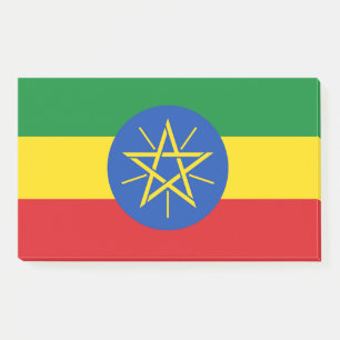 Notes with flag of Ethiopia