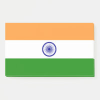 Notes with flag of India