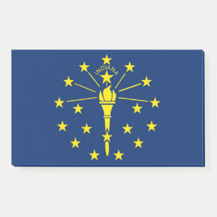 Notes with flag of Indiana, USA