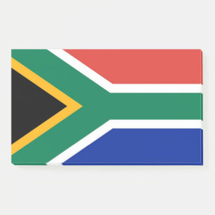 Notes with flag of South Africa