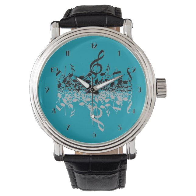 Nothin' But Treble Music Notes Wrist Watch 2 (Front)