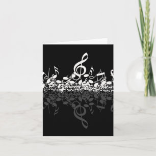 Nothin' But Treble White Music Notes Note Card