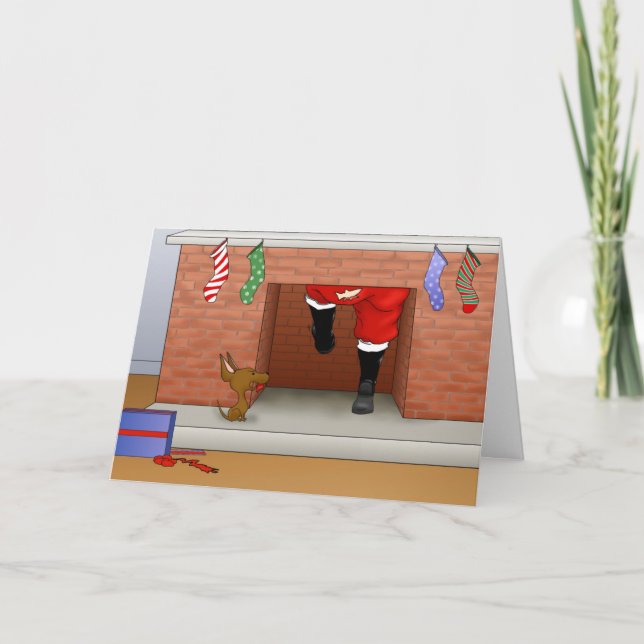 Nothin' Butt A Chihuahua Christmas Holiday Card (Front)