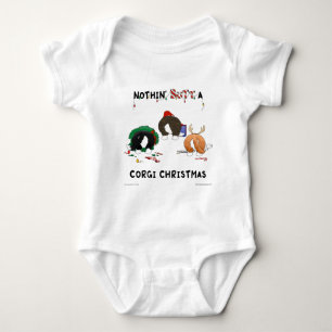 Nothin' Butt A Corgi Christmas Baby Bodysuit