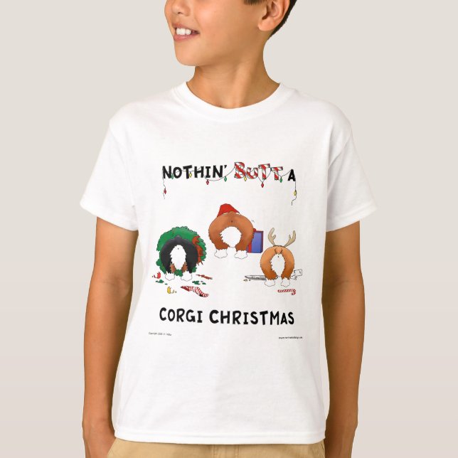 Nothin' Butt A Corgi Christmas T-Shirt (Front)