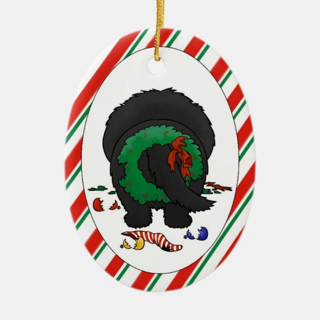 Nothin' Butt A Newfie Christmas Ornament (Front)